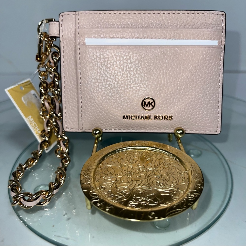 Michael Kors Jet Set Charm Leather Card Holder Pink
